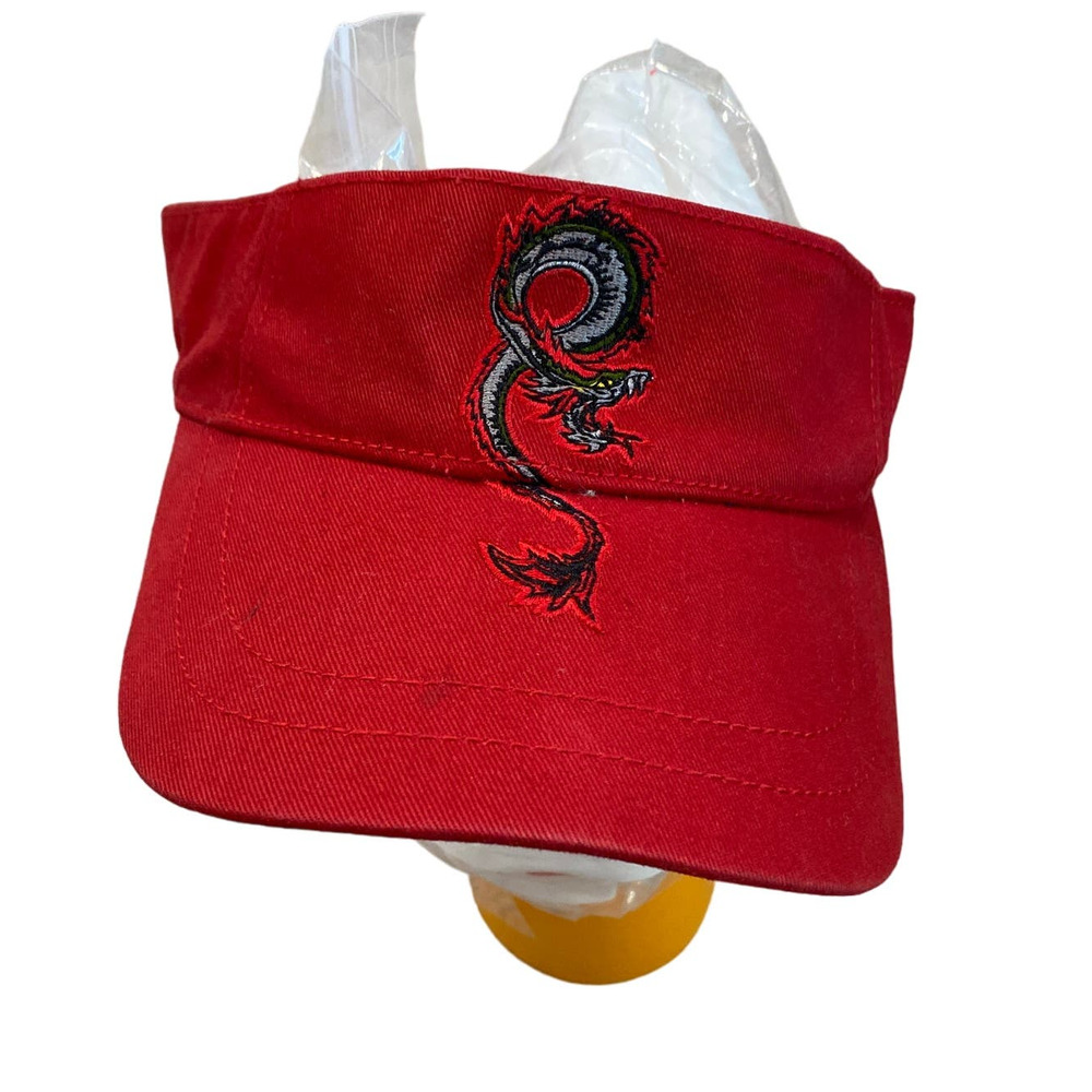 Utility Embroidered Dragon Visor Hat Adjustable Youth 8-20
